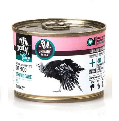 Obrázok produktu pre 3Coty TURECKO Struvite Care citlivá močová 180 g