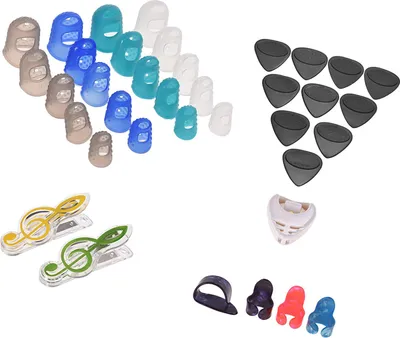 Produktbild von Guitar Accessoires Kit Silicone Gitarrenfinger -Protectors Gitarrenpicks mit Plastikspeicherbox fr Akustikgitarre