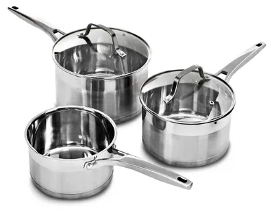 Productafbeelding van Steelpanset 3-delig, PFAS-vrij, voor inductie, voor keuken