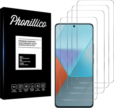 Zdjęcie produktu dla Szkło hartowane do Xiaomi Redmi Note 13 PRO 5G [4 szt.] Folia ochronna na ekran odporna na zarysowania Phonillico®