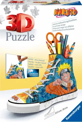 Produktbild von Ravensburger 3D Puzzle 11543 Sneaker Naruto - Praktischer Stiftehalter - 108 Teile - Schreibtisch-Organizer für Kinder ab 8 Jahren
