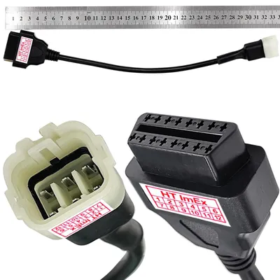 Produktbild von 6 Pin auf 16 Pin OBD2 Adapter kompatibel mit KTM Motorrad Diagnosegerät