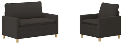 Immagine prodotto di vidaXL Set di divani, 2 pezzi, grigio scuro, tessuto