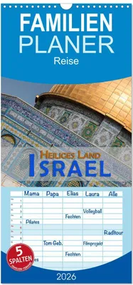 Produktbild von Familienplaner 2026 - Israel - Heiliges Land mit 5 Spalten (Wandkalender, 21 x 45 cm) CALVENDO