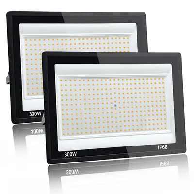 LED-Strahler 300W, 30000 Lumen, Warmweiß, IP66, 2 Stück