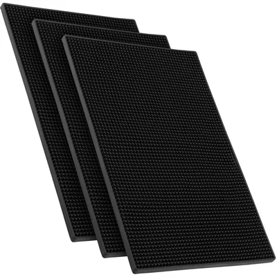 Produktbild von Barmatten, 3 Stück, 45 x 30 cm - Silikon-Abtropfmatten - Gummi-Barmatten - Für Küche/Bar - Hochwertiges Material - Einfache Reinigung