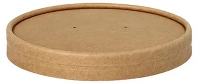 Produktbild von Starpak 25 Deckel für Suppenbecher, Pappe rund Ø 11,5 cm · 1,6 cm braun | Folie (25 Stück)