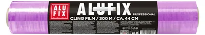 Imagen del producto de ALUFIX, film transparente para conservar alimentos / 1 rollo / 44 cm x 300 m / PVC / 8 μm / Autoadhesivo / Para uso doméstico