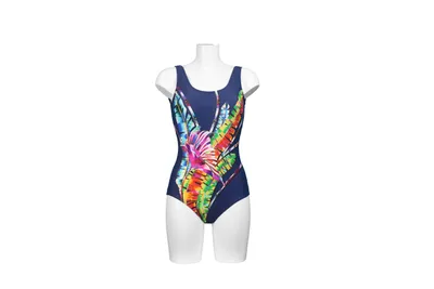 Produktbild von Pacific Fashion Badeanzug Multicolor Blau Frontprint 30120, Größe 50 C