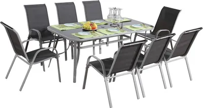 Produktbild von Gartenlounge "Cordoba XL 180" 8 Personen - Phoenix - Dunkelgrau
