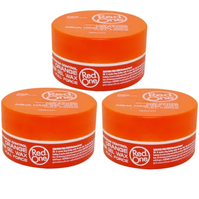 Produktbild von 3x RedOne Aqua Wax Hair Wax Haarwachs 150ml Orange