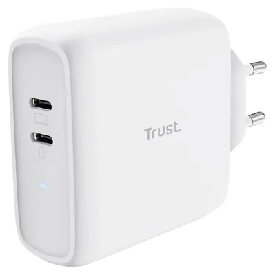 Obrázek produktu pro TRUST nabíječka MAXO 65W, 2x USB-C – Černá