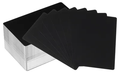 200 Metall Visitenkarten Blank, 86x54 mm, Lasergravur, Matt Schwarz