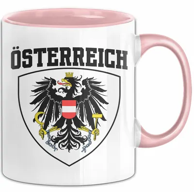 Produktbild von Österreich Tasse Geschenk Flagge Austria (Rosa)