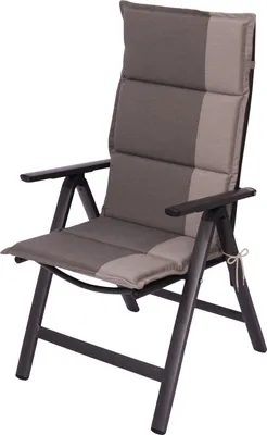 Produktbild von Sun Garden Gartenauflage "Capri" mit Wendefunktion Hochlehner 4er Set / 90824-610 Blockstreifen Beige