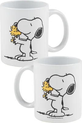 Produktbild von The Peanuts Snoopy Tasse - Woodstock Kaffeetasse Becher Kaffeebecher aus Keramik Weiß 320 ml