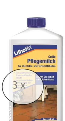 Produktbild von Lithofin Cotto Pflegemilch 3 x 1 Liter