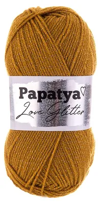 100g Papatya Love Glitter mit Glitzereffekt Uni senfgelb