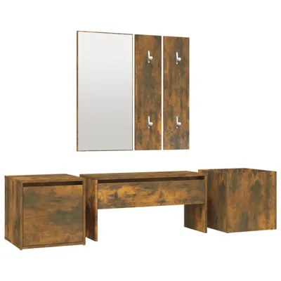 Produktbild von vidaXL Garderoben-Set Räuchereiche Holzwerkstoff
