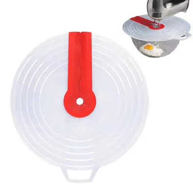 Spritzschutz für Rührschüssel, Silikon, 31 cm, transparent