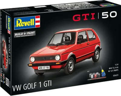 Image de Coffret cadeau 50 ans VW Golf 1 GTi, maquette Revell avec accessoires de base