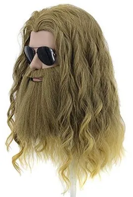 Productafbeelding van Lange, blonde, bruine pruik voor cosplay en feesten