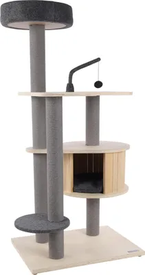 Productafbeelding van Flamingo kraboom Kandis – Grijs & Beige – 137 cm | Stijlvol, functioneel en gezellig