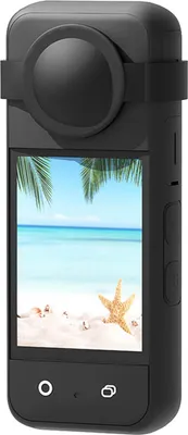Image de Housse de protection en silicone pour caméra, flexible, élastique, antichute panoramique pour Insta360 ONE X3, noir