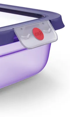 Productafbeelding van EMSA oneClick N1210600, Doos, Rechthoekig, 0,75 liter, Paars, Transparant, Polypropyleen (PP), Polypropyleen (PP) / thermoplastisch elastomeer (TPE)