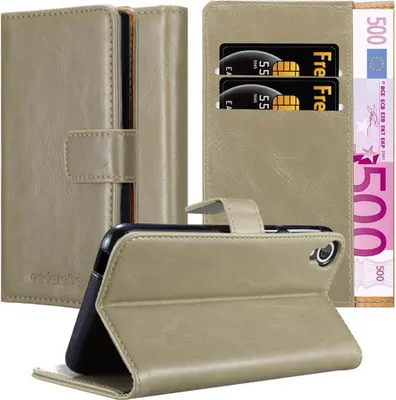Produktbild von Cadorabo Hülle für HTC Desire 820 Schutzhülle in Braun Handyhülle Book Tasche Case Etui Luxury