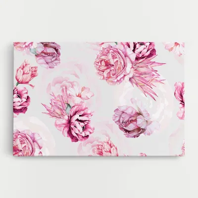 Produktbild von ARTHUB® Leinwandbild 80x120 cm, Blooming Peony | Wohnzimmerdekoration, Hängende Bilder, Wanddekoration, Heimdekoration, Blumen, Pfingstrosen