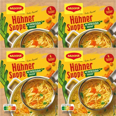 Produktbild von Maggi Guten Appetit Hühner Suppe mit natürlichen Zutaten 60g 4er Pack
