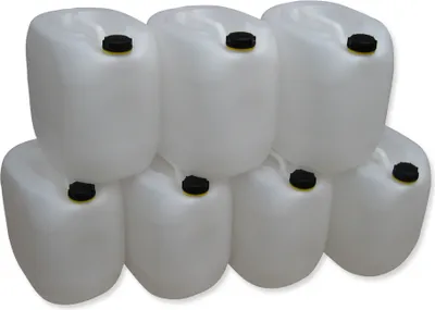 Produktbild von 7 Stück 30 Liter L Kanister Camping & Outdoor Wasserkanister Farbe natur lebensmittelecht dicht (7x30knn)
