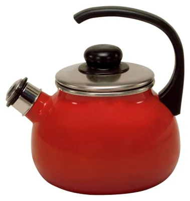 Produktbild von Karl Krüger Flötenkessel 2 Liter Serie ROM aus Stahlemaille / Pfeifkessel / Wasserkessel
