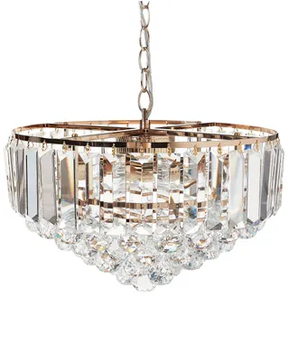 Obrázok produktu pre BELIANI Luster zlatý kovový ⌀ 49 cm závesná lampa sklenený krištáľový glamour štýl obývačka spálňa