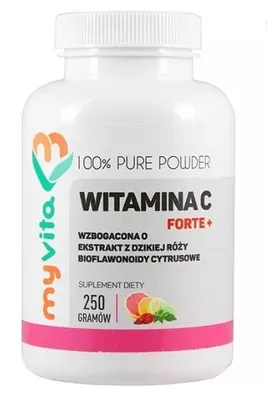 Produktbild von MyVita Vitamin C Forte with Rosehip Extract and Citrus Bioflavonoids 250g