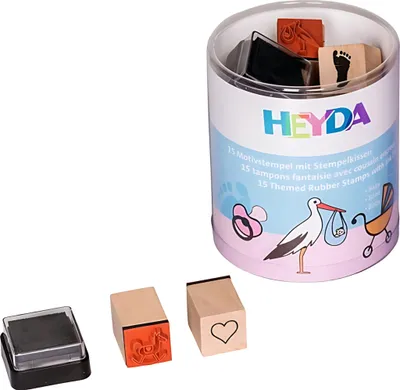 Produktbild von HEYDA 204888485 Stempel-Set Baby Holz