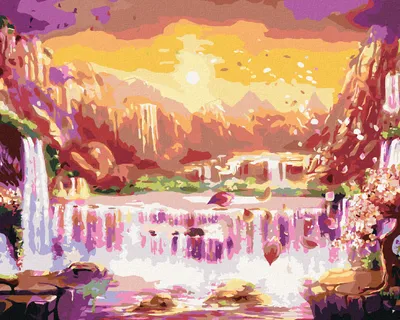 Produktbild von Zuty - Malen nach Zahlen - JAPANISCHE WASSERFÄLLE, 40x50 cm, ohne Keilrahmen