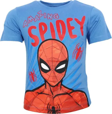 Produktbild von Marvel Spiderman Kinder Jungen kurzarm T-Shirt Shirt – Blau / 98