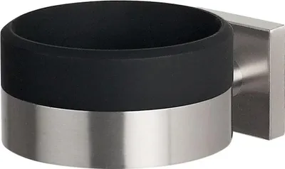 Image de Spirella Nyo, Fixation murale, Acier inoxydable, Noir, Chrome, 90 mm, 120 mm, 60 mm