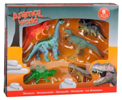 Produktbild von Johntoy Dinosaurier Geschenkbox, 6st.