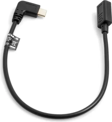 Produktbild von System-S USB Typ C auf USB Typ C Kabel, 90 Grad gewinkelt 30cm