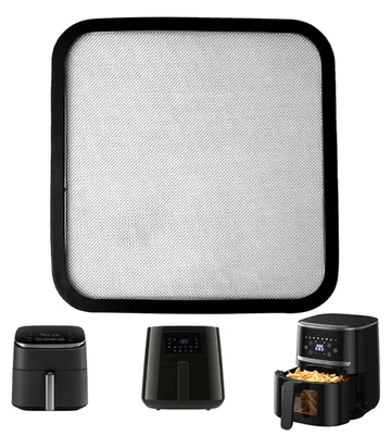 Image de Protection anti-éclaboussures magnétique - Couvercle résistant à la chaleur - Accessoire pour friteuses à air chaud - Noir