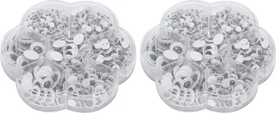 Obrázek produktu pro 1400 kusů samolepicích černých bílých plastových očí DIY hračka materiál 4/5/6/7/8/10/12 mm