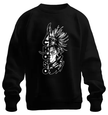 Produktbild von Jujutsu Kaisen Choso Anime Halbgesicht Manga blutig düster Sweatshirt Pullover, Schwarz, XL