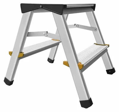 AWTOOLS Haushaltsleiter Taboret 2 Stufen 150 kg aus Aluminium