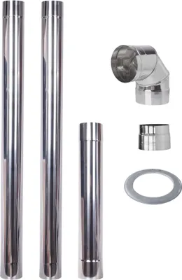 Obrázok produktu pre Komínová súprava pre krb, nerezová oceľ AISI 304, 130 mm