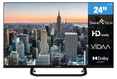 Produktbild von Smart Tech 24HV02V Fernseher 24 Zoll Smart TV VIDAA mit HD Auflösung, Bluetooth, Triple-Tuner (2026)