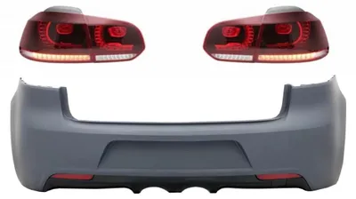Produktbild von Stoßstange für VW Golf 6 08-13 R20Look Rückleuchten Full LED Kirsche Rot LHD RHD.