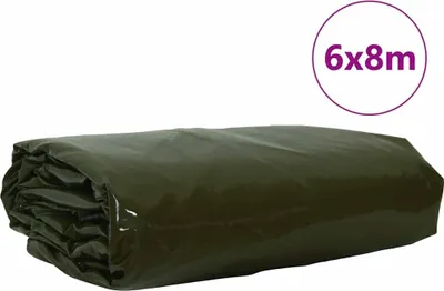 Productafbeelding van vidaXL Canvasdoek, 650 g/m², olijgroen, 6 x 8 meter, met PVC-coating